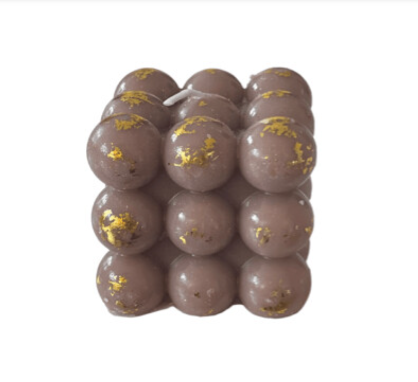 Bubblekaars - Taupe/Paars