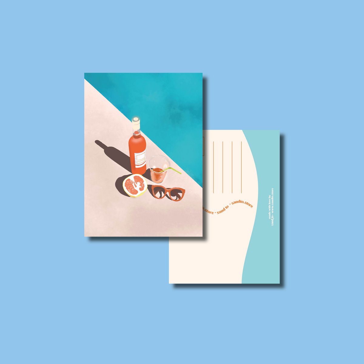 Summer Vibes - Wenskaart met envelop