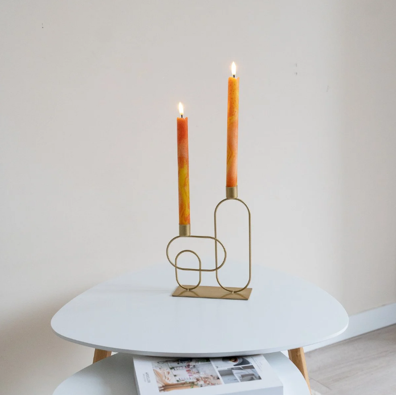 Led kaarsen set van 2 - Marble Summer Vibes
