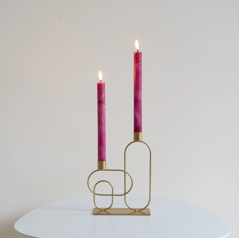 Led kaarsen set van 2 - Marble Dream