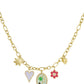 Bedelketting bloom flowers - goud