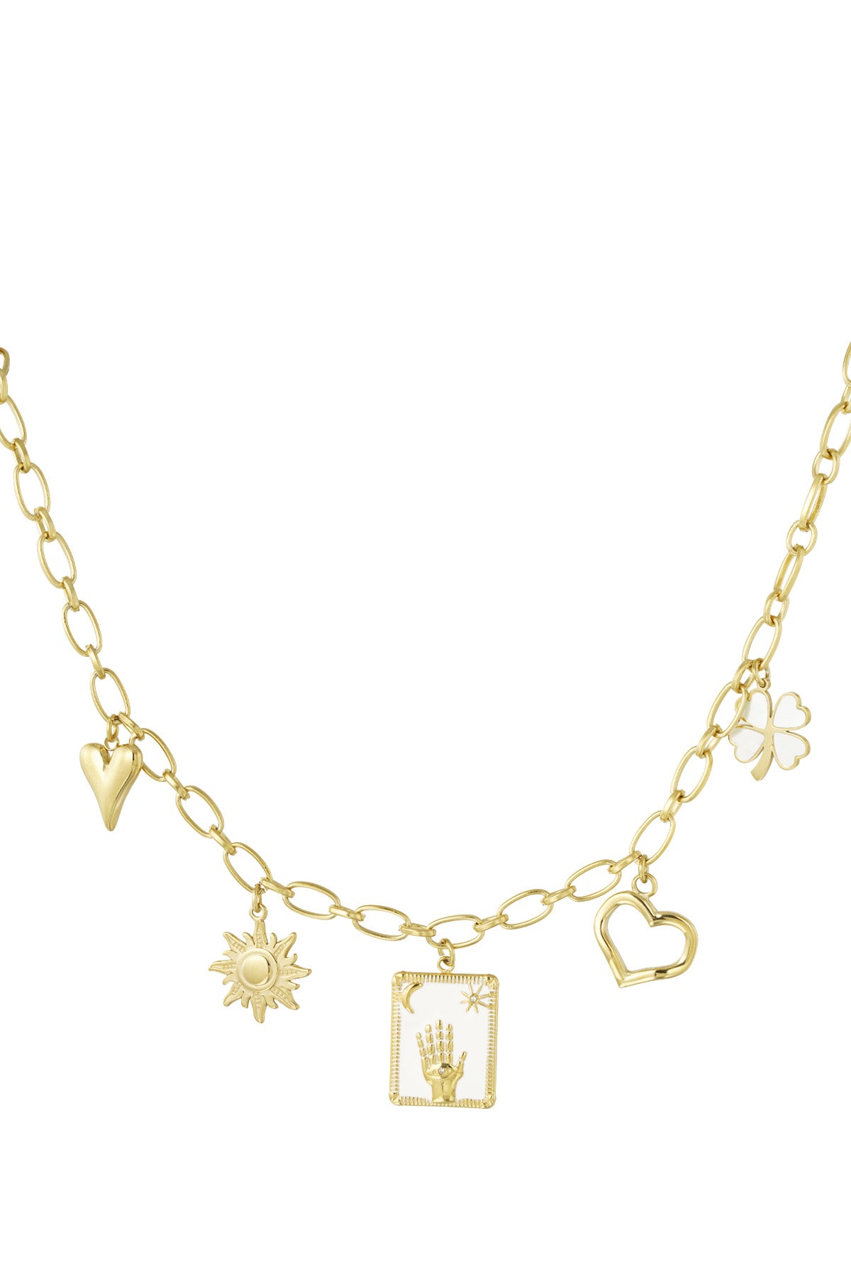 Bedelketting raise your hand - goud