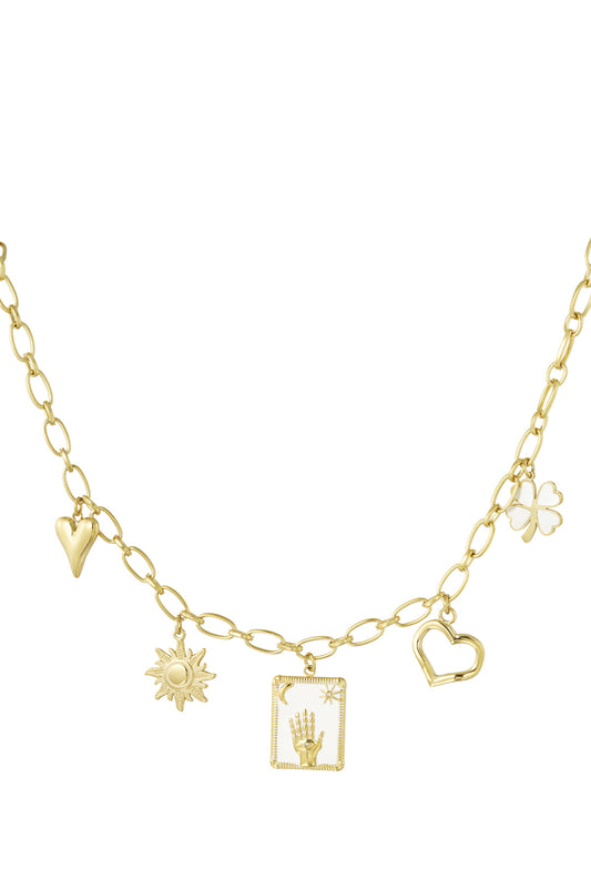 Bedelketting raise your hand - goud