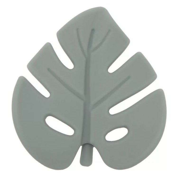 Siliconen bijtring Leaf - Salie