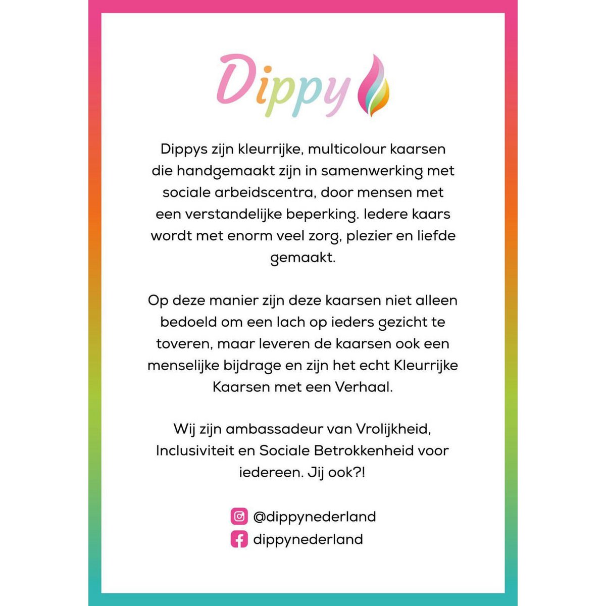 Dippy dinerkaars - Neon Collection